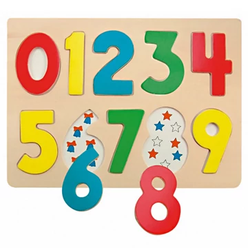 Számokat tanító fapuzzle