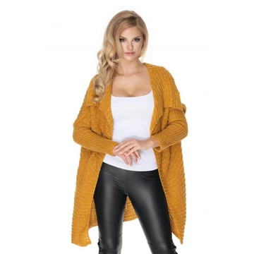 Laza melanzs szvetter mustár színben