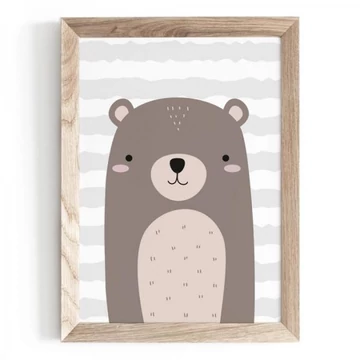 Állat motívumú plakát, medvével