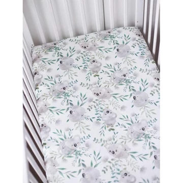 Pamut ágylepedő, gumiszalaggal - Koala anya kollekcióból