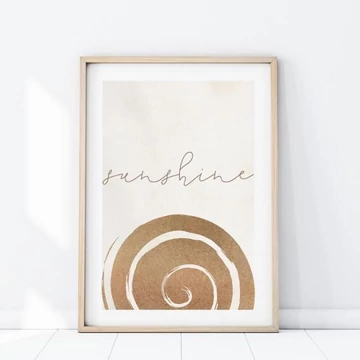 Szafari témájú, fali poszter, SUNSHINE felirattal