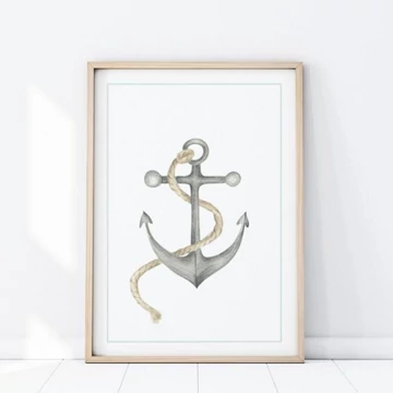 Gyerekszoba plakát, horgony motívummal