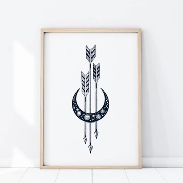 Dekoratív fali poszter, három nyíllal