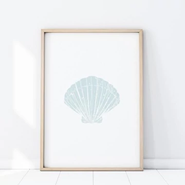 Dekoratív, fali plakát, kagylóval
