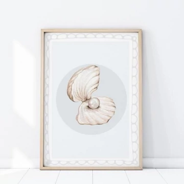 Óceán témájú, fali poszter, gyöngy motívummal