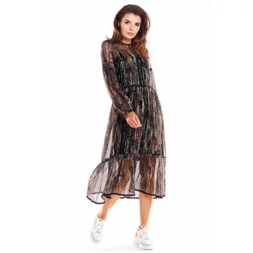 Női kétrétegű mintás ruha