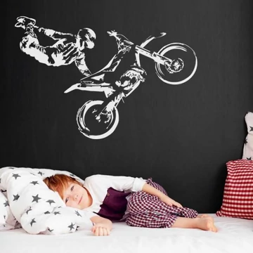 Cross motor motívummal ellátott, dekoratív falmatrica