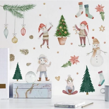 Matrica készlet, karácsonyi motívummal