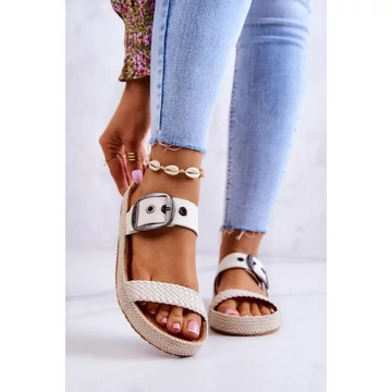 Női, fehér Big Star papucs, csattal