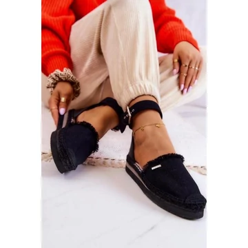 Big Star espadrillák, fekete színben, csattal