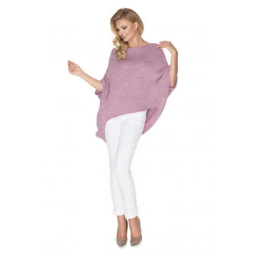 Lila oversize poncsó stílusú szvetter hölgyeknek