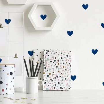 Szív alakú, matrica készlet