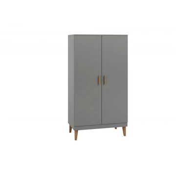 Szürke kétajtós szekrény gyerekeknek - Kubi