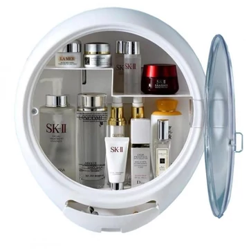 Fehér, függő rendszerező, kozmetikumokhoz