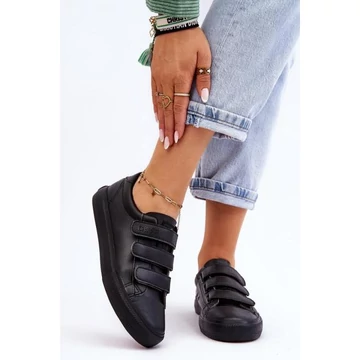 Női, fekete, Big Star tornacipő, tépőzárral