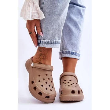 Bézs színű, női crocs