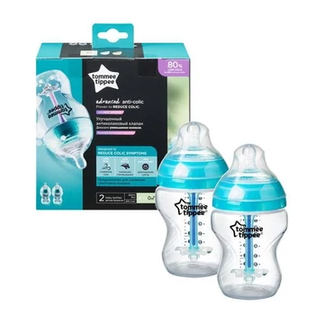 Tommee Tippee duo Advenced anti colic cumisüveg - türkiz, 260 ml-es