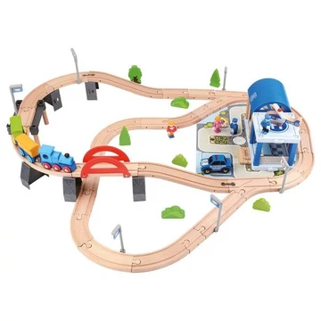 Bino Fából készült sínút híddal, 90 db -vel.