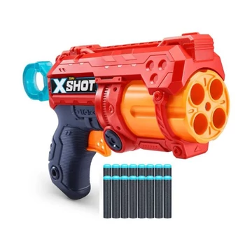 X-Shot Fury 4 lövetű szivacslövő pisztoly - piros