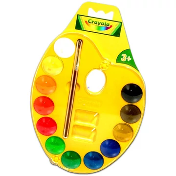 Crayola: Palettás vízfesték készlet - 12 db-os