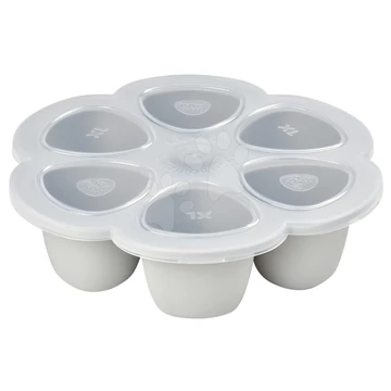 Multi bébiétel tároló Beaba szilikonból 6x90 ml szürke 0 hó-tól