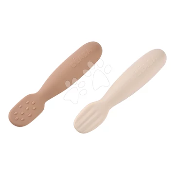 Gyermek evőeszközök Silicone Pre-Spoons Praline Clay Beaba szilikonból önálló étkezésre 2 db 4 hó-tól BE913593