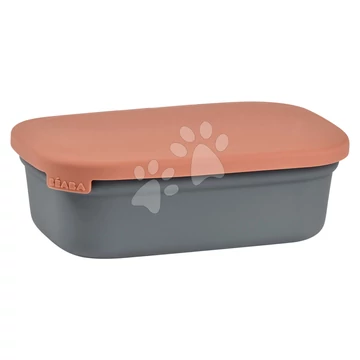 Uzsonnás doboz Ceramic Lunch Box Beaba Mineral Terracota kerámia szürke-narancs BE914006