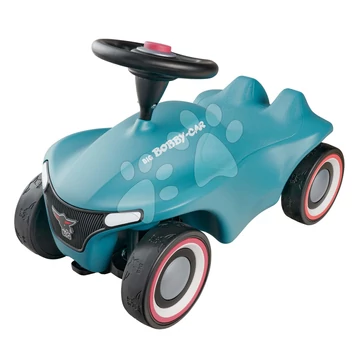 Bébitaxi autó Bobby Car Neo Azur BIG azúrkék hanggal 3-rétegű halk kerekekkel és rácsmaszkkal 12 hó-tól
