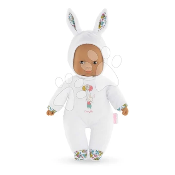 Játékbaba Sweet Heart White Bunny Mon Doudou Corolle fekete szemekkel és kapucnival 30 cm 0 hó-tól CO100710