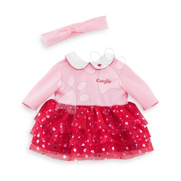 Oblečenie Dress & Headband Heart Petals Mon Premier Poupon Corolle pre 30 cm bábiku od 18 mes CO110980