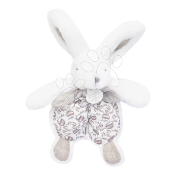 Plüss nyuszi dédelgetésre Bunny Comforter White Doudou et Compagnie ajándékcsomagolásban fehér 18 cm 0 hó-tól  DC4190