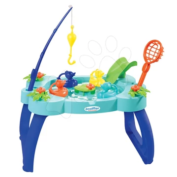 Écoiffier horgász asztal Fishing table horgászbottal és hálóval 4610