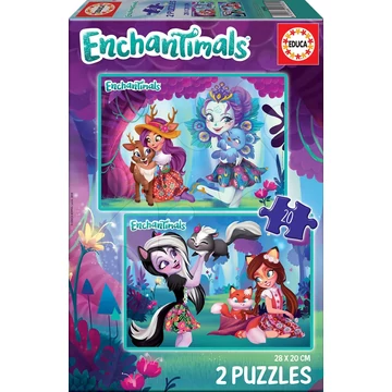 Puzzle Enchantimals Educa 2x20 darabos 4 évtől