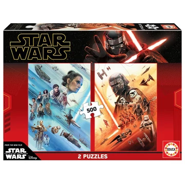 Puzzle Star Wars Episode IX The rise of Starwalker Educa 2x500 darabos és Fix ragasztó 11 évtől