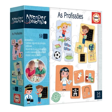 Oktatójáték a szakmákról The Professions Educa Képekkel ismerkedek a szakmákkal 60 darabos portugálul 3 évtől EDU19516