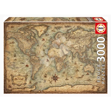 Puzzle Map of the World Educa 3000 darabos és Fix ragasztó