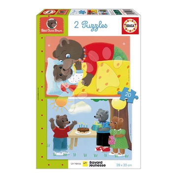 Puzzle Petit Ours Brun Educa 2x20 darabos 3 évtől EDU19880