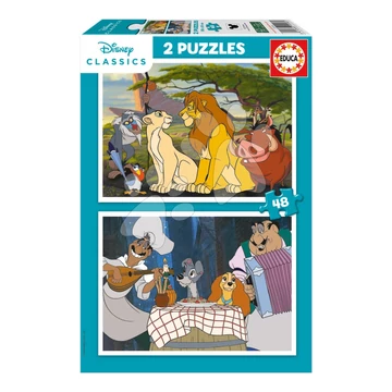 Puzzle Animals Disney Educa 2x48 darabos
