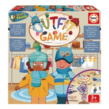 Társasjáték Ruházat Outfit Game Think Educa 2-4 játékosnak spanyol angol francia és portugál nyelveken 3 évtől EDU20138