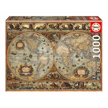 Puzzle Orbis Terrarum Educa 1000 dielov a Fix lepidlo od 11 rokov EDU20173