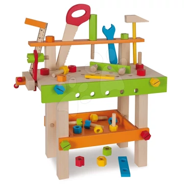 Fa szerelőműhely Work Bench Eichhorn szerszámokkal 49 részes