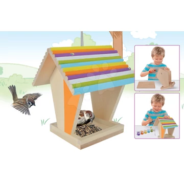 Fa madáretető Outdoor Feeding House Eichhorn Rakd össze és fesd ki - ecsettel és festékekkel 6 évtől