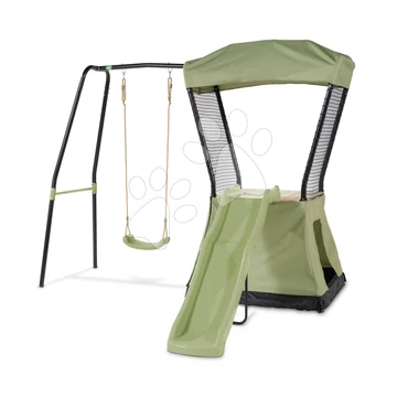 Többfunkciós játszótorony hintával Ivy play tower swing Exit Toys búvóhellyel homokozóval és csúszdával fémszerkezettel 3 évtől ET53201000