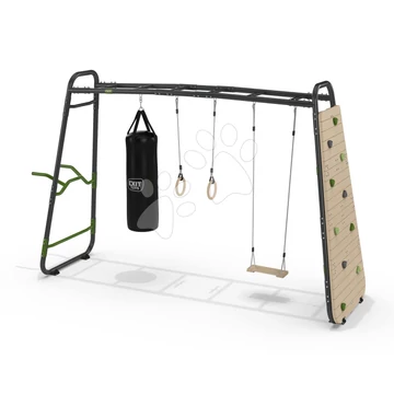 Többfunkciós mászóka GetSet monkeybar MB320 Exit Toys bővíthető tornagyűrűkkel bokszzsákkal mászófallal hintával és korláttal