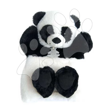Plyšová panda na bábkové divadlo Panda Puppet Histoire d’ Ours čierno-biela 25 cm od 0 mes HO2595