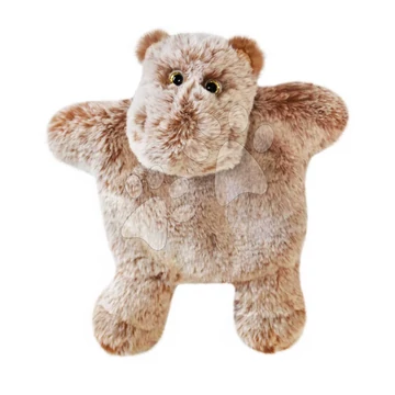 Plyšový hrošík na bábkové divadlo Hippo Sweety Mousse Histoire d’ Ours hnedý 25 cm od 0 mes HO3086