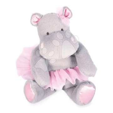 Plyšový hrošík so sukničkou Hippo Tutu Pearl Grey Histoire d’ Ours sivý 22 cm od 0 mes HO3173