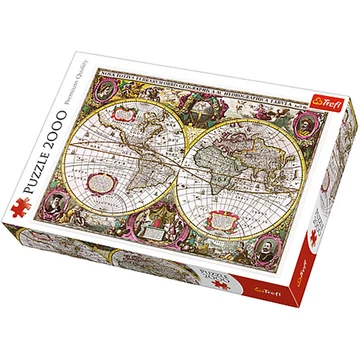 A New Land and Water Map of the Entire Earth 1630 puzzle 2000db-os - Trefl