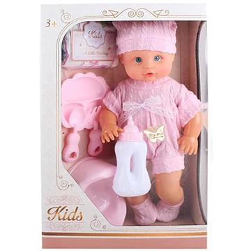 Pisilő baba hanggal és kiegészítőkkel 28cm