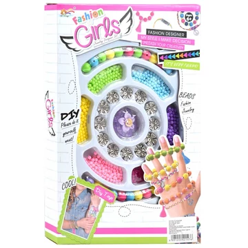 Fashion Girls: karkötő készítő szett 200+ gyöngyökkel és kiegészítőkkel